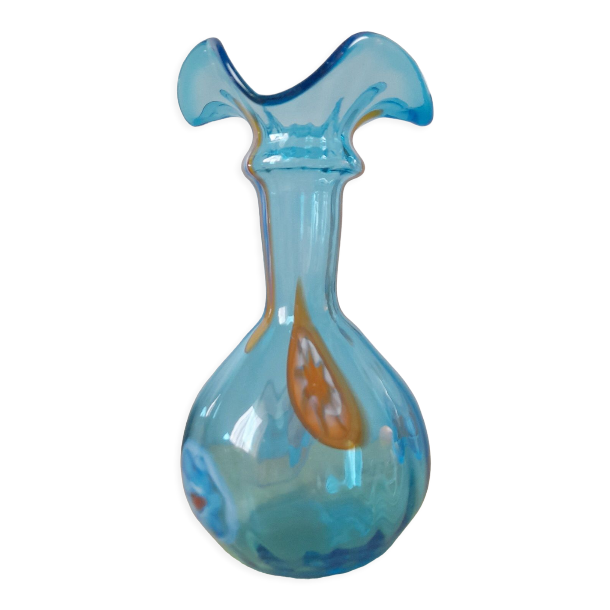 Millefiori Murano collar vase