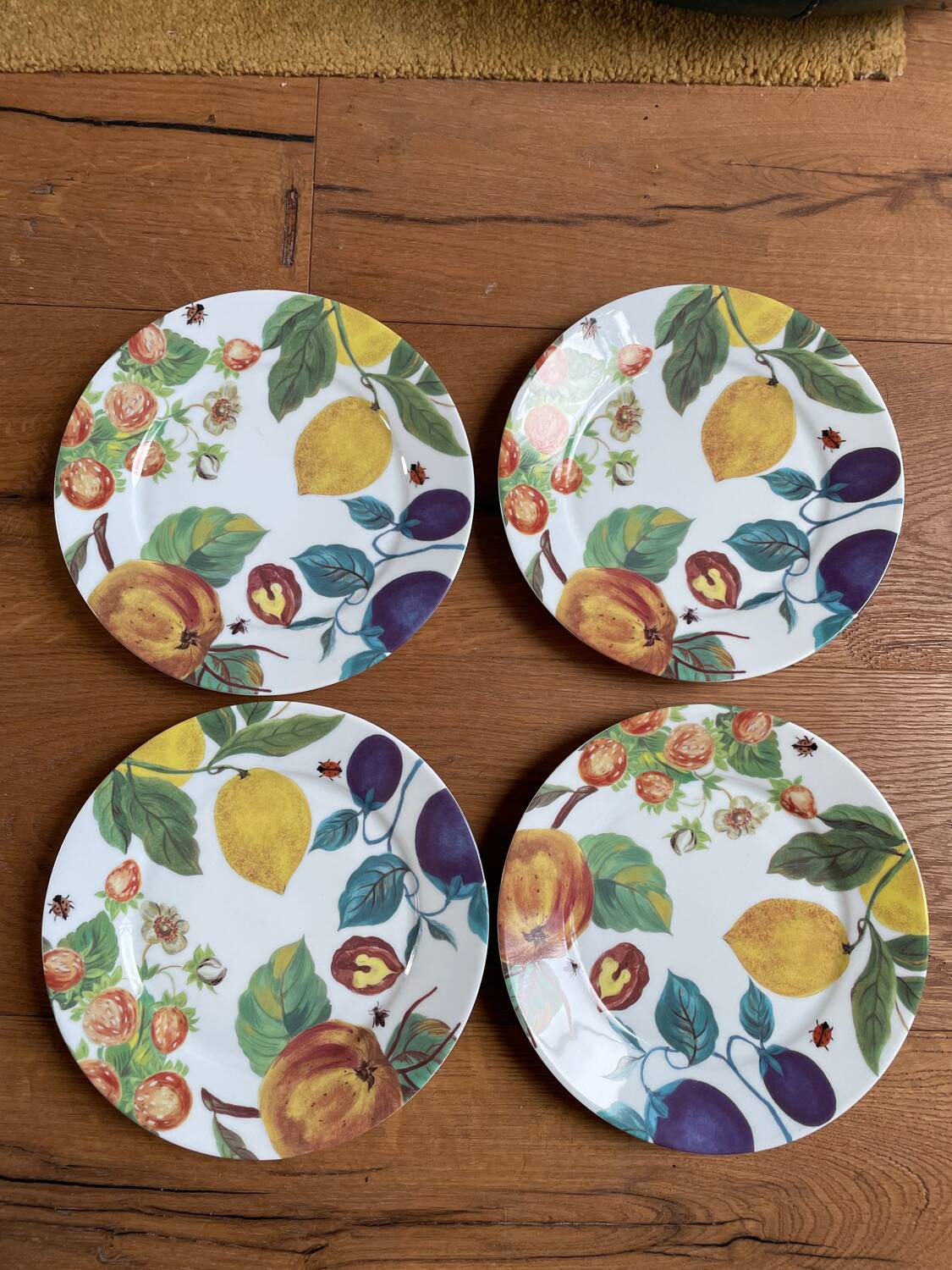 4 Laure Japy Limoges porcelain dessert plates