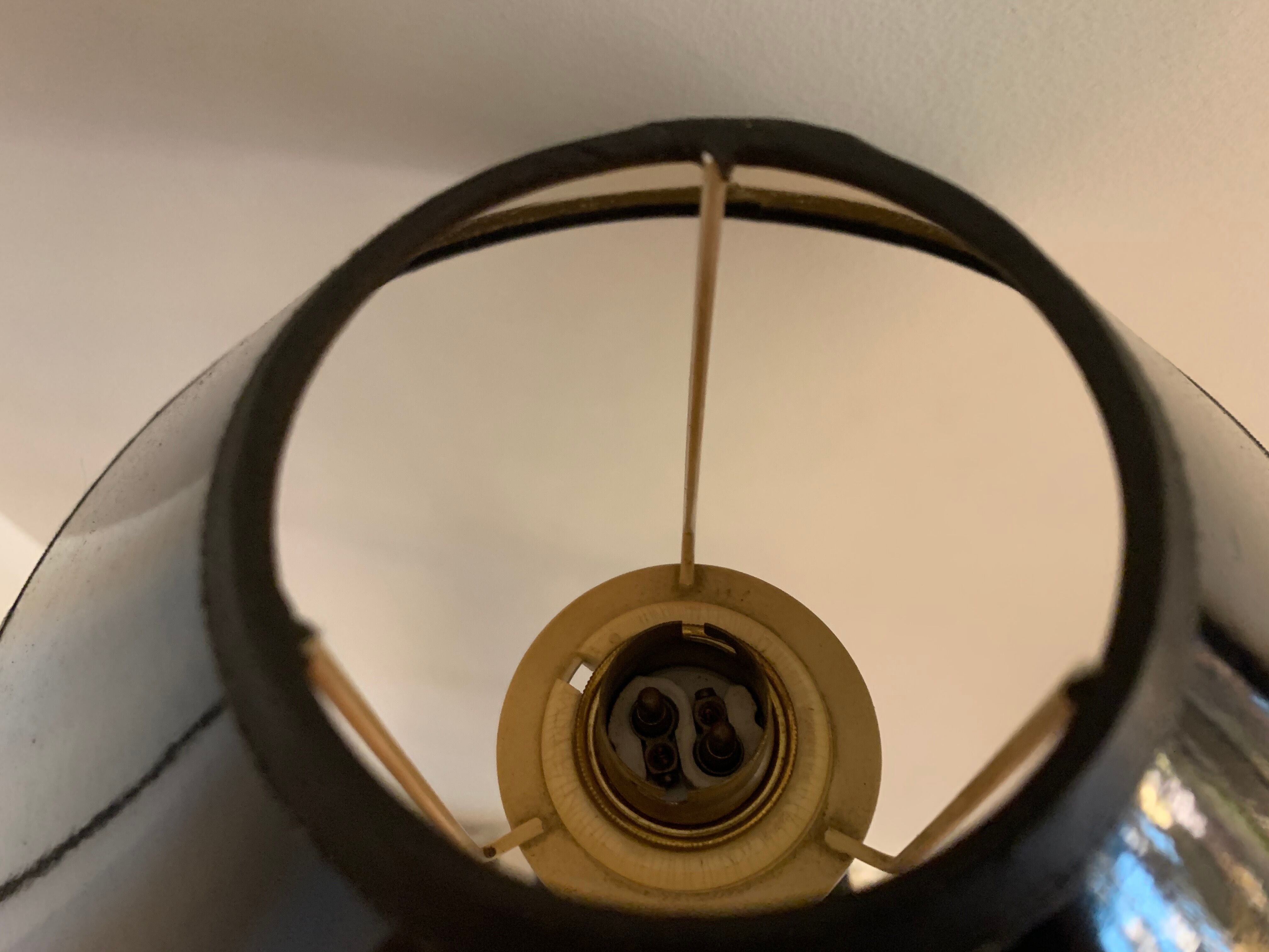 Pair of blackened wooden lampposts Napoleon III