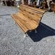 Antique garden bench made of cast iron and oak slats
