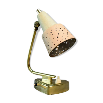 Vintage 1950 lamp in perforated brass