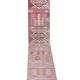 Vintage Turkish hallway rug 74x829 cm