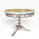 Vintage brass side table/coffee table with an onyx top.