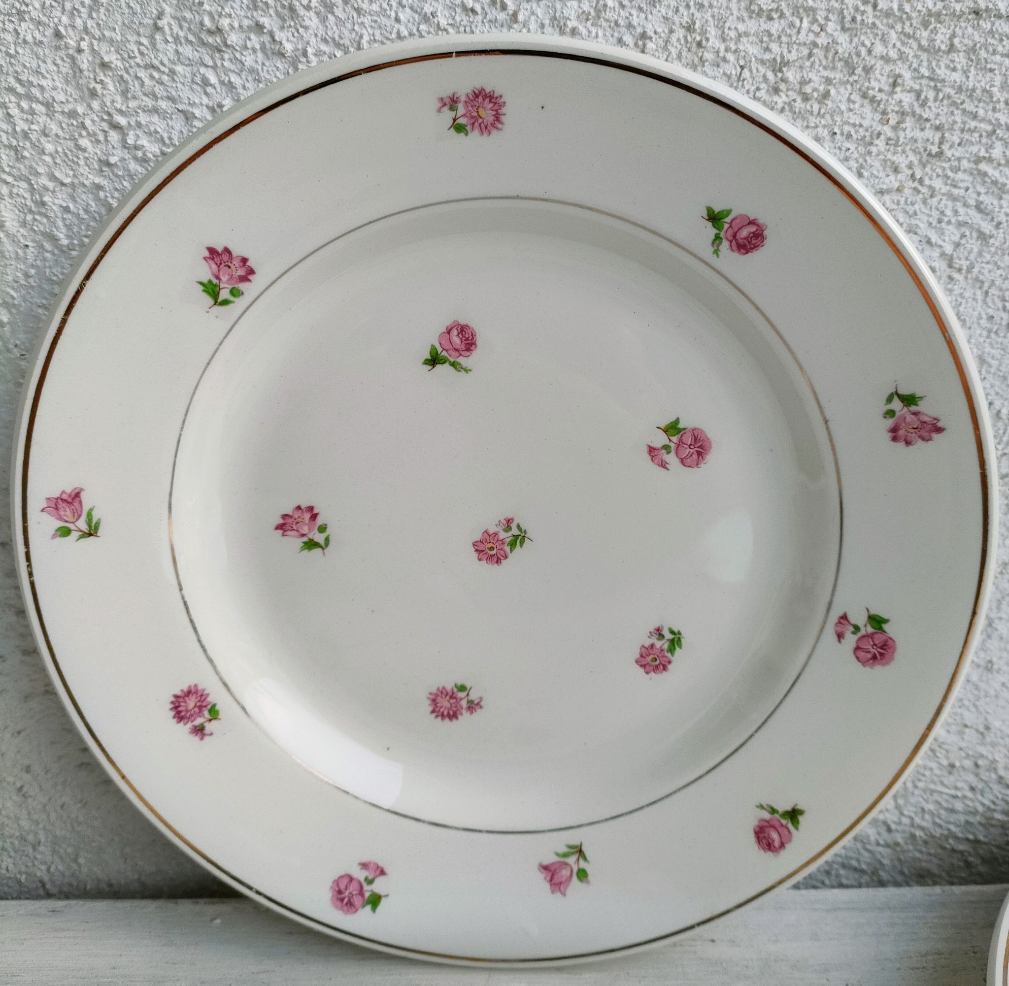 Lot 6 assiettes dessert porcelaine Moulin des Loups