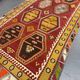 Antique Turkish Şarkışla Kilim Rug Anatolian Flatweave Rug Vintage Rust
