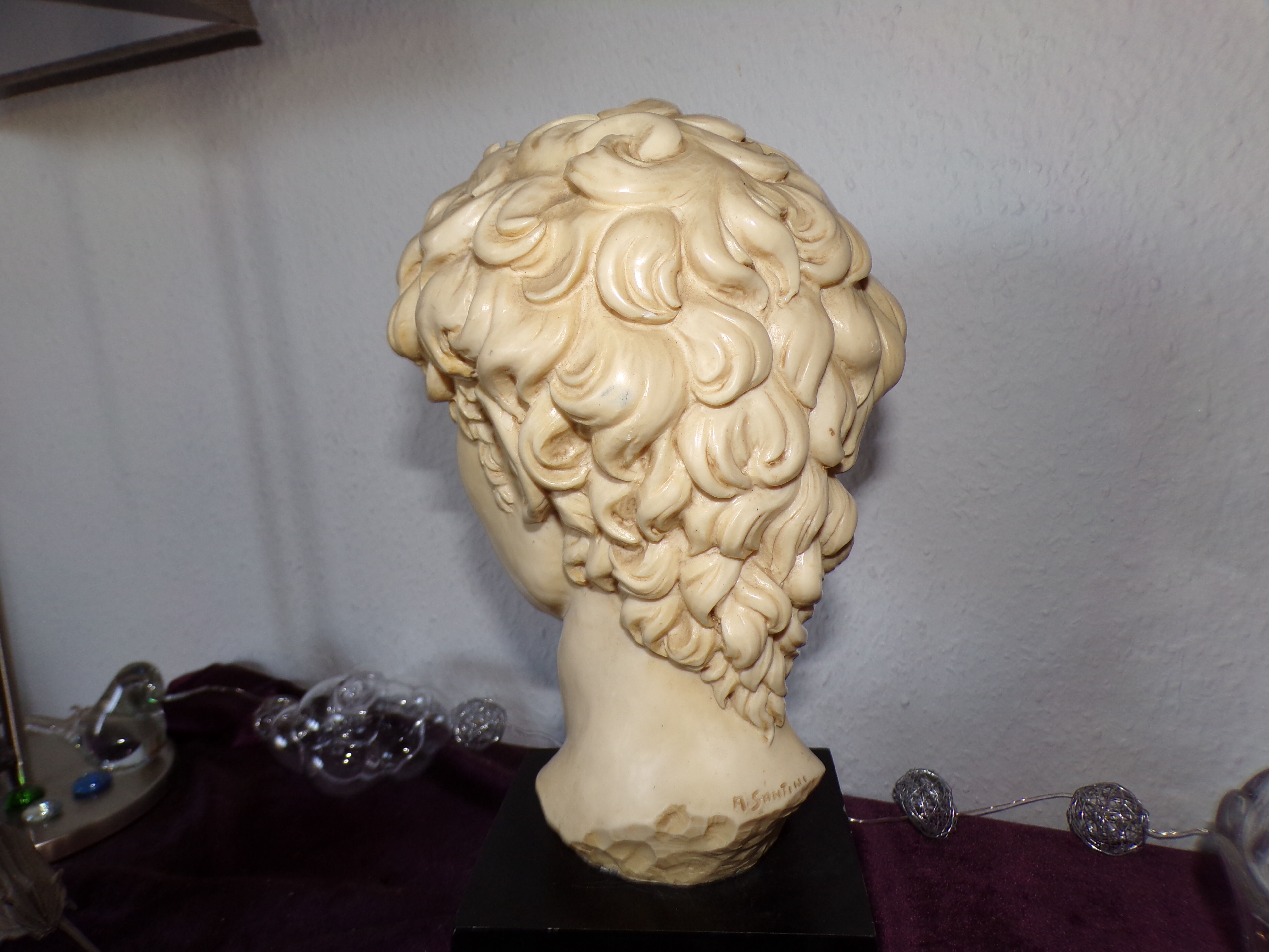 Bust of David signed Santini