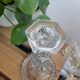 Molded glass candle holder