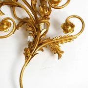 XL 1960s Italian gold-plated wall lamp with four sockets | heigh 80ccm