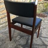 Chaise en bois et skaï