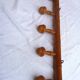 5-stud wooden wall hook, vintage