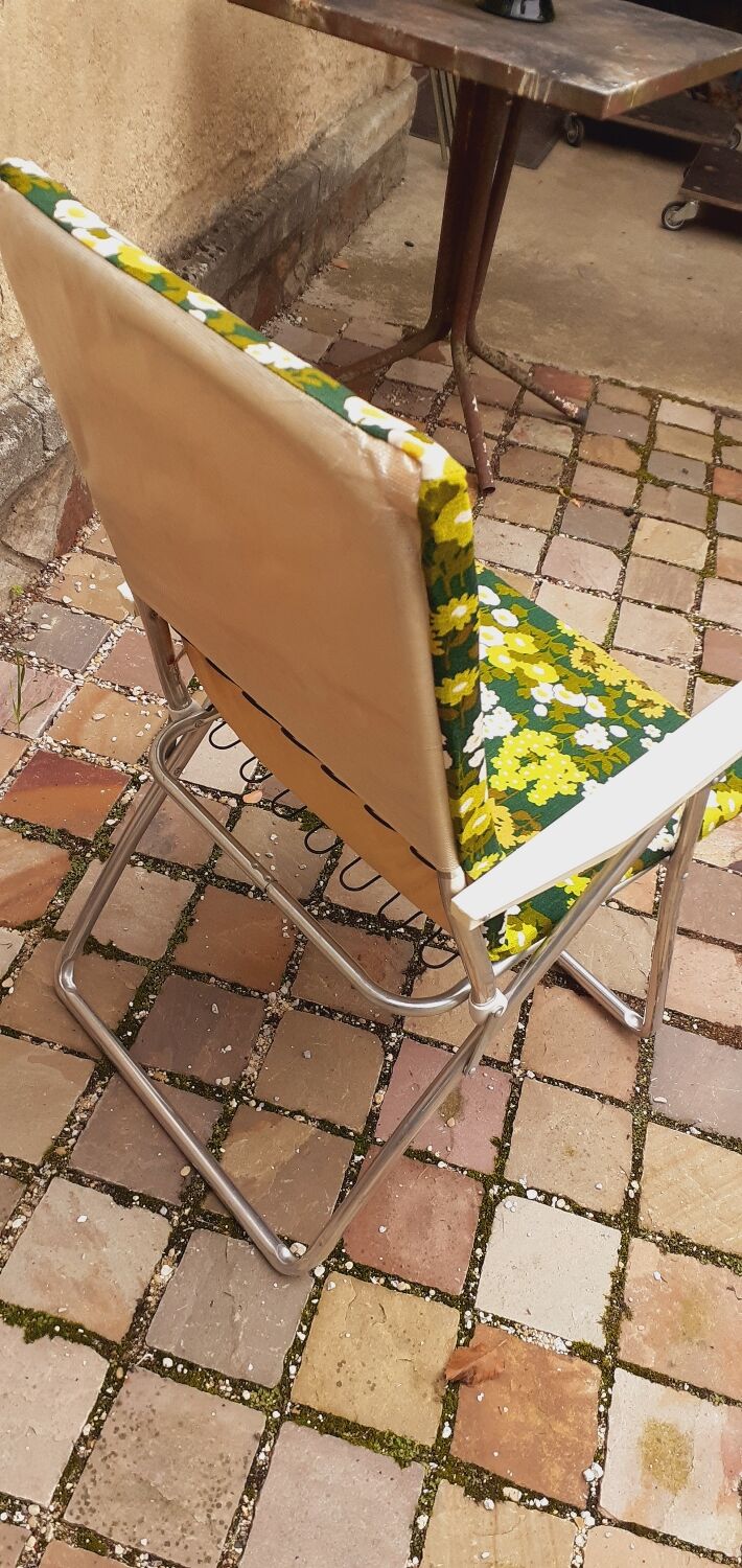 Vintage camping armchair year 70 brand Kettler