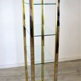 Brass Chrome Design Shelf by Renato Zevi for Romeo Rega