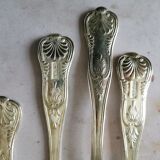 Fourchettes anciennes X6 en métal argenté