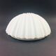 Large Minimalist Opaline Glass Shell-Shaped Wall Light from Limburg, Germany, 1970s