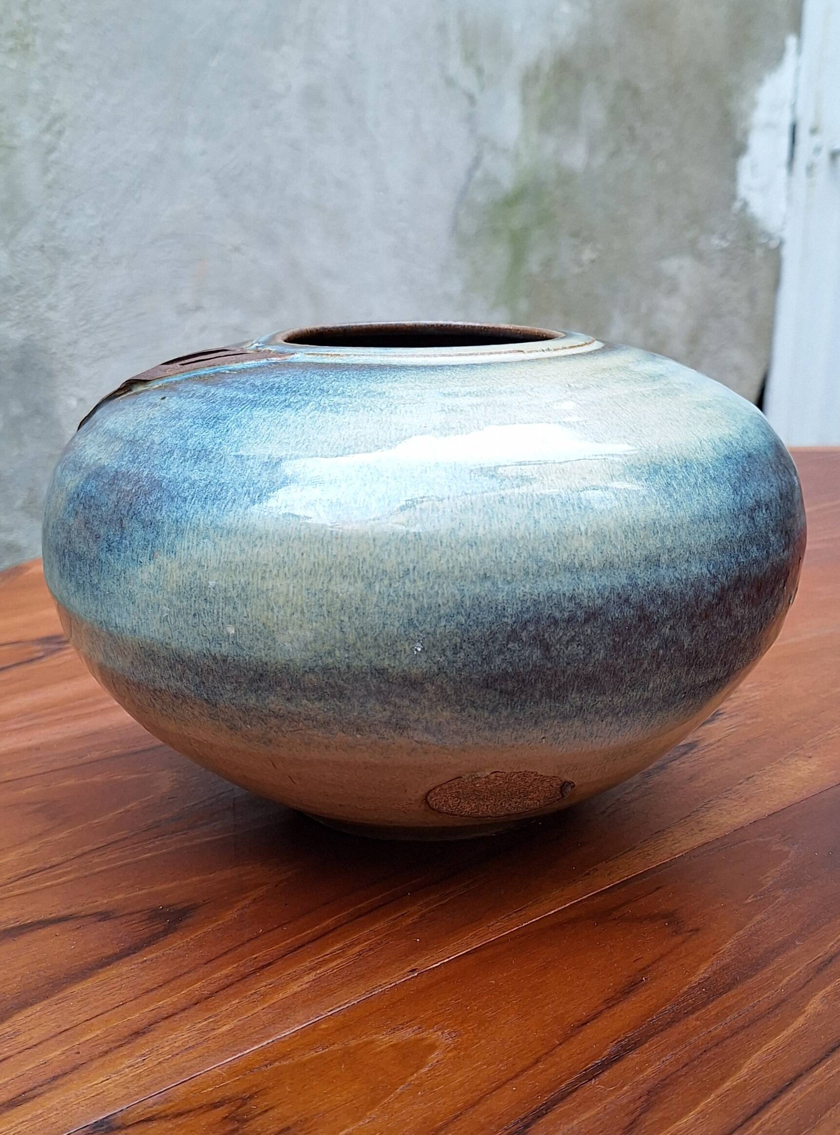 Ceramic vase by Nadia and Alain Pinel