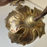 Vintage 70s gold Jansen style wall lamp