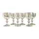 6 verres à pied en cristal soufflé à la main