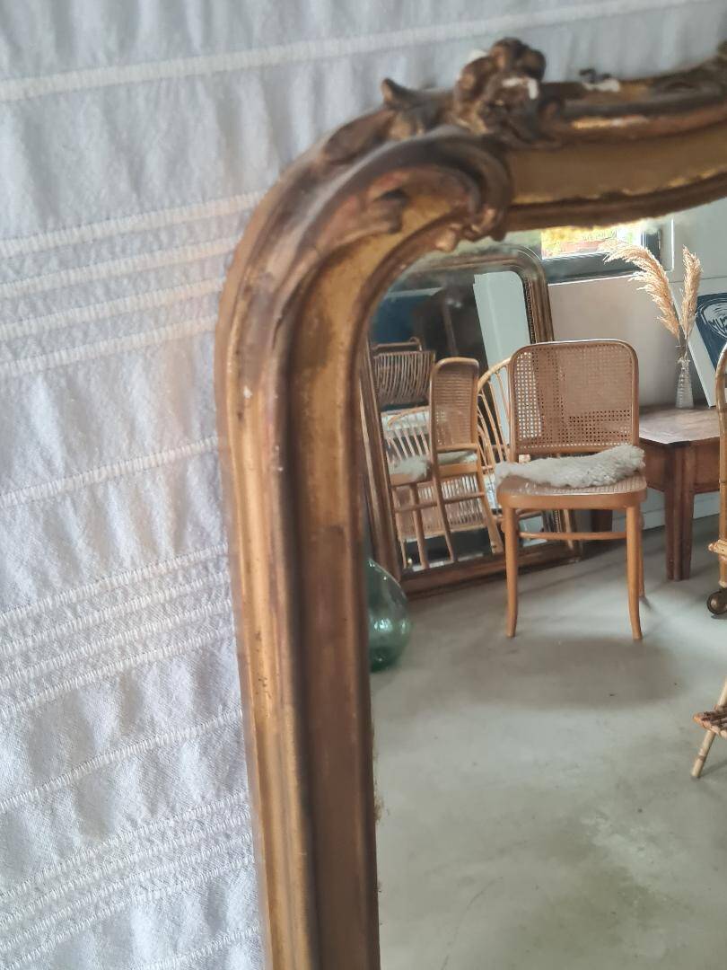 Antique gilded mirror 150 x 90 with moldings