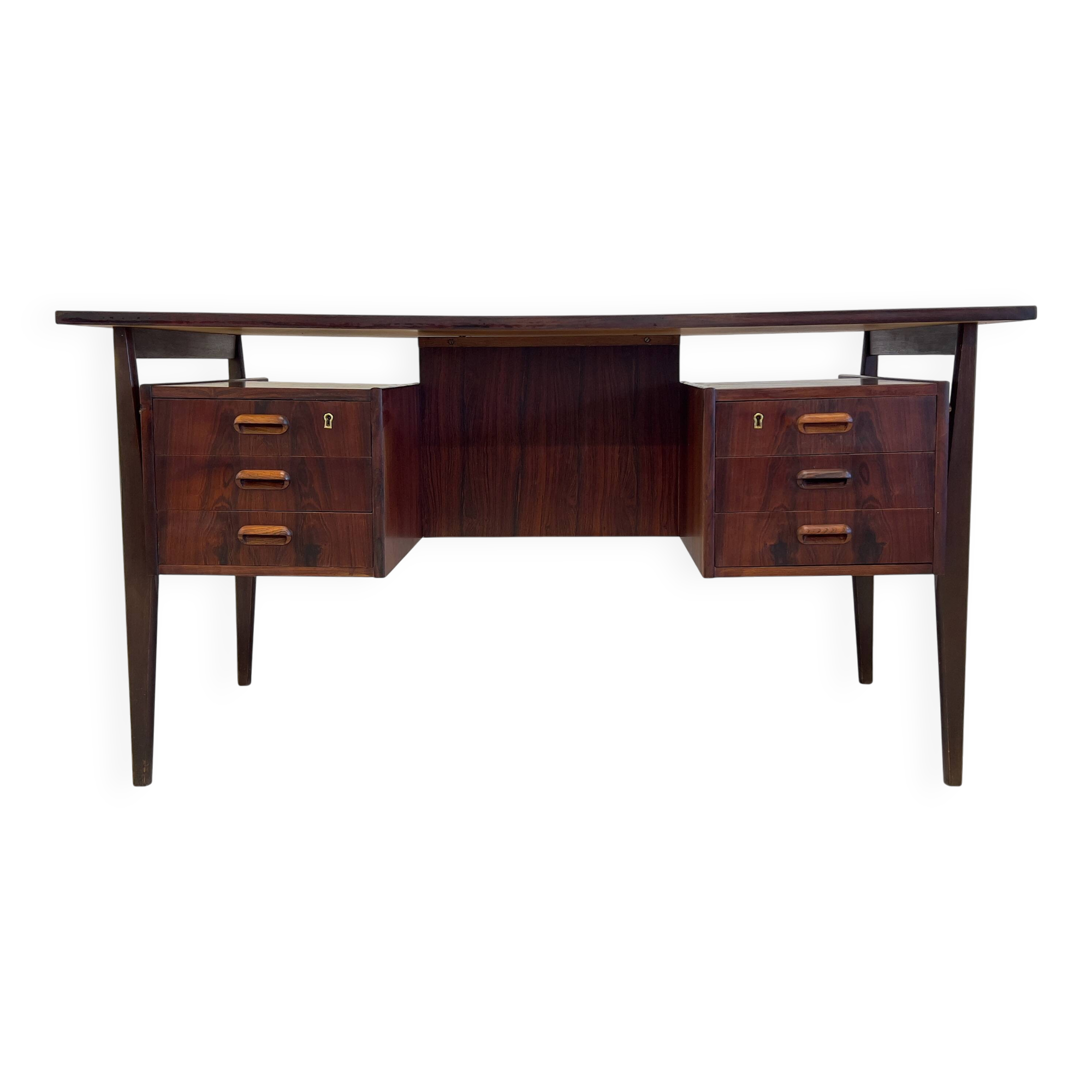 Bureau en palissandre par Gunnar Nielsen pour Tibergaard, années 1960.