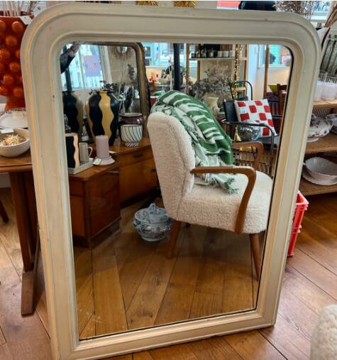 Large white Louis Philippe mirror