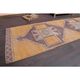 Vintage Turkish Oushak Handmade Wool Cotton Orange Runner Rug 95x375
