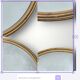 Rare round wall mirror in wood and gilded plaster – Ø 80 cm – 1950s