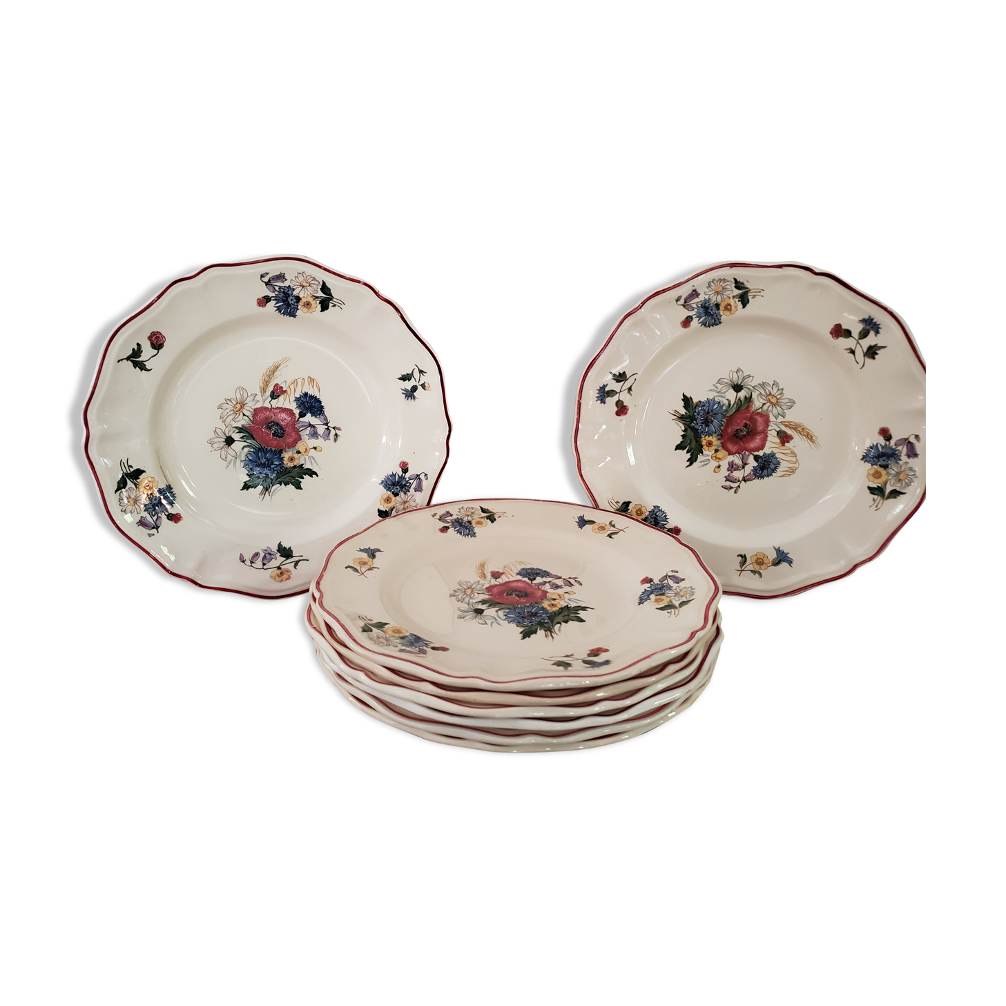 Sarreguemines Flat Plates: Summer