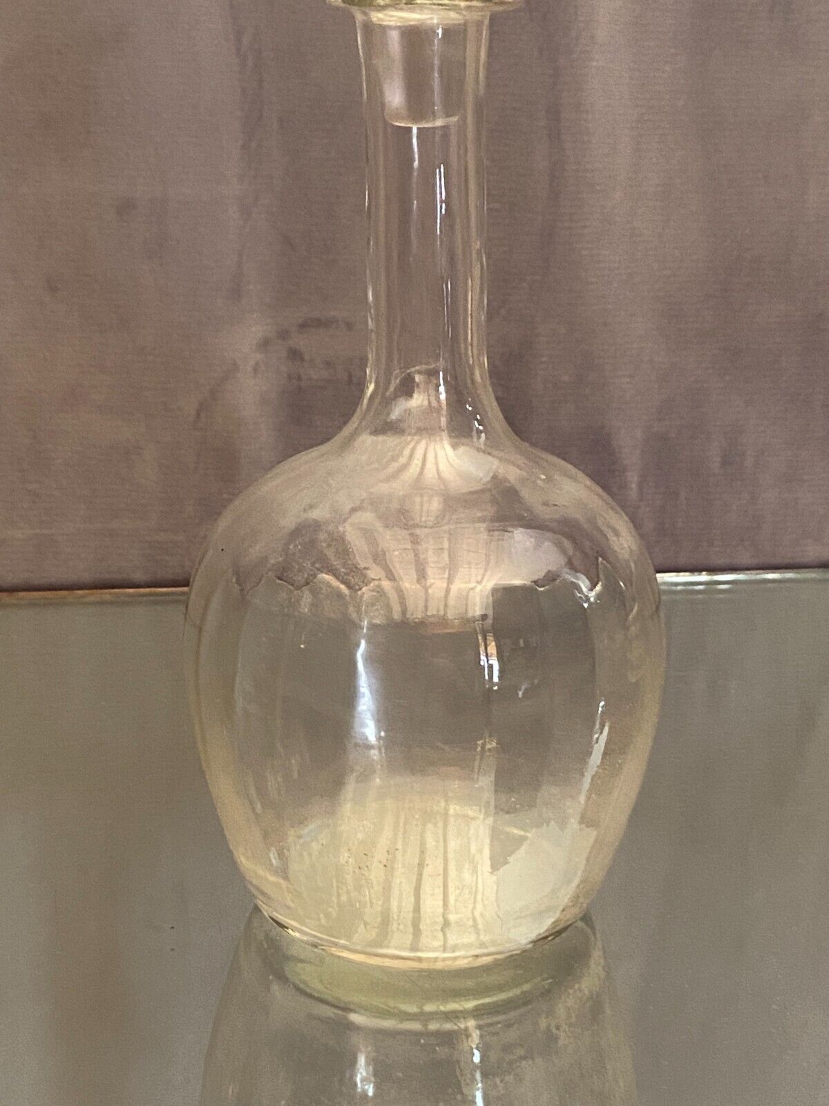 Subtly ribbed crystal carafe 19th century Napoleon III