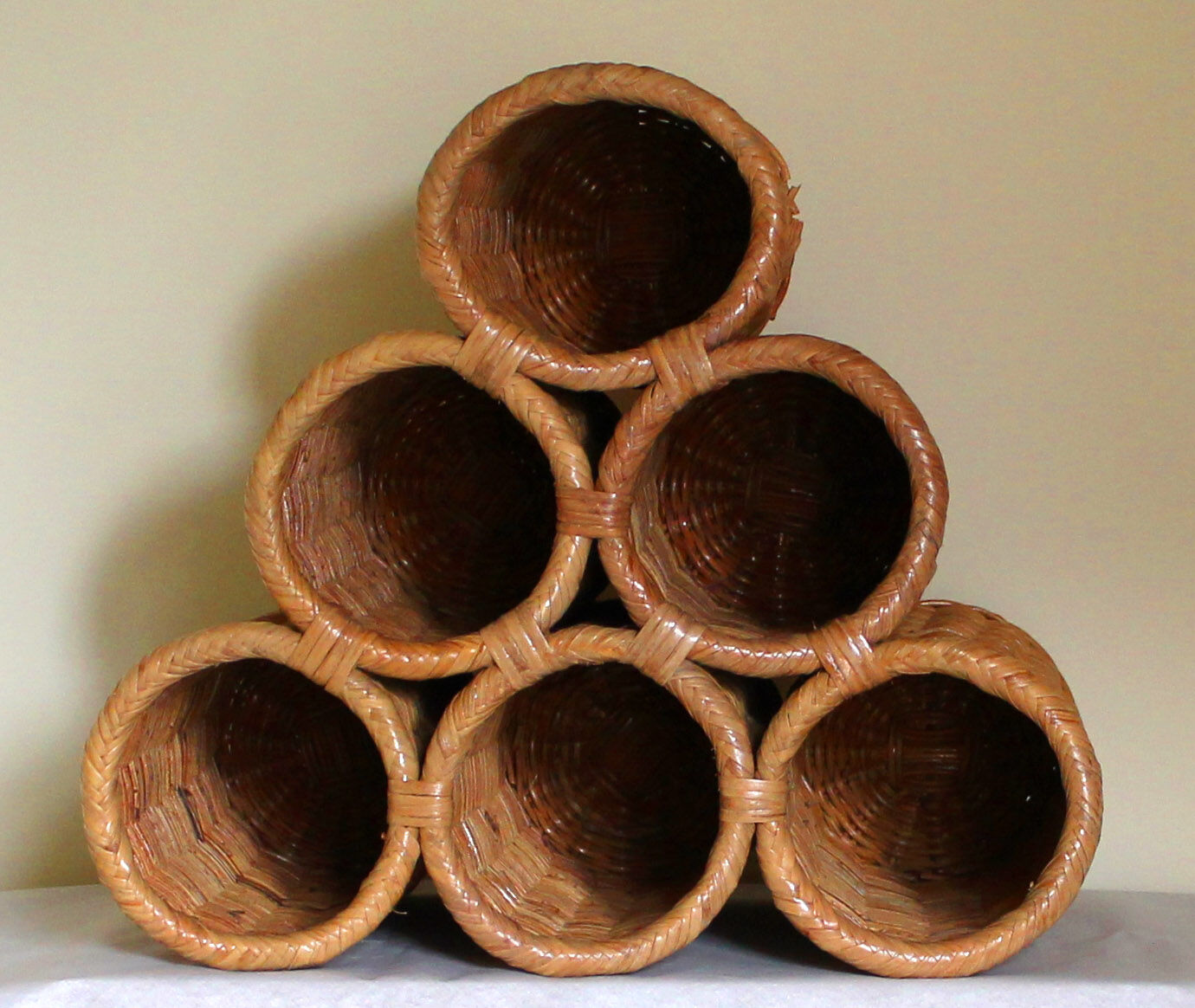 Rattan bottle holder