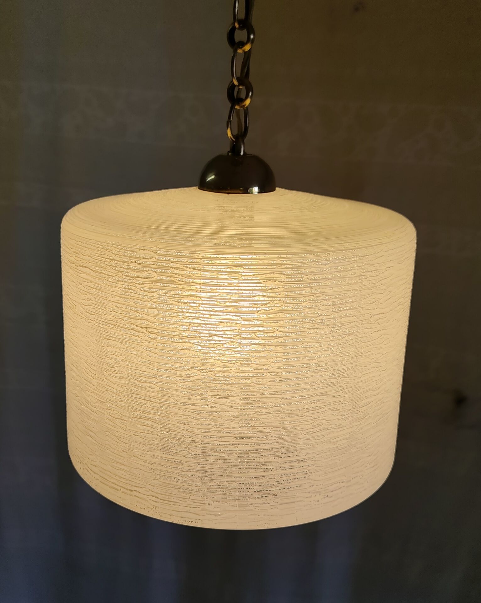 Vintage brass and glass pendant - 1960s