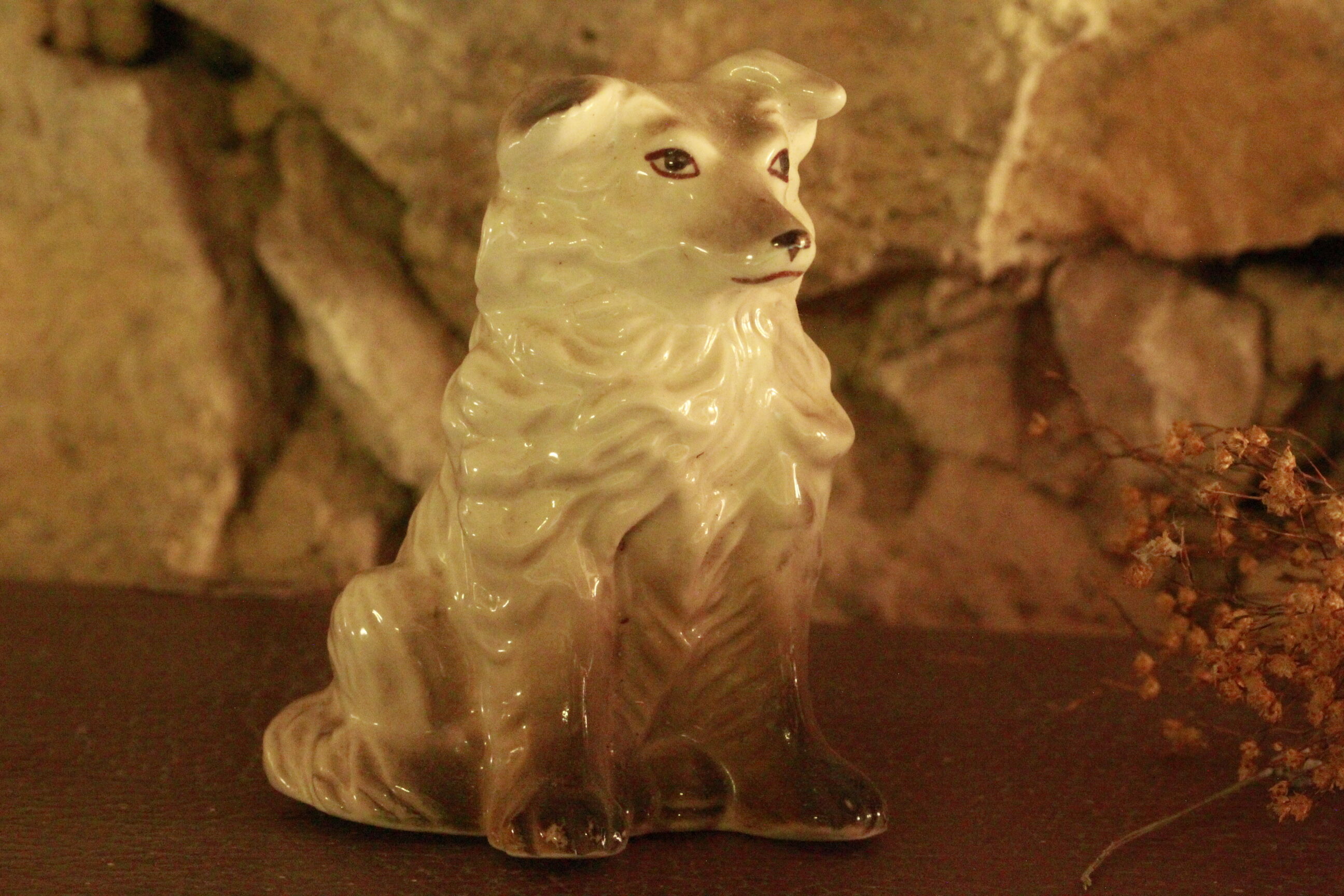 Ceramic dog statue