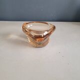 Vintage amber tinted glass ashtray