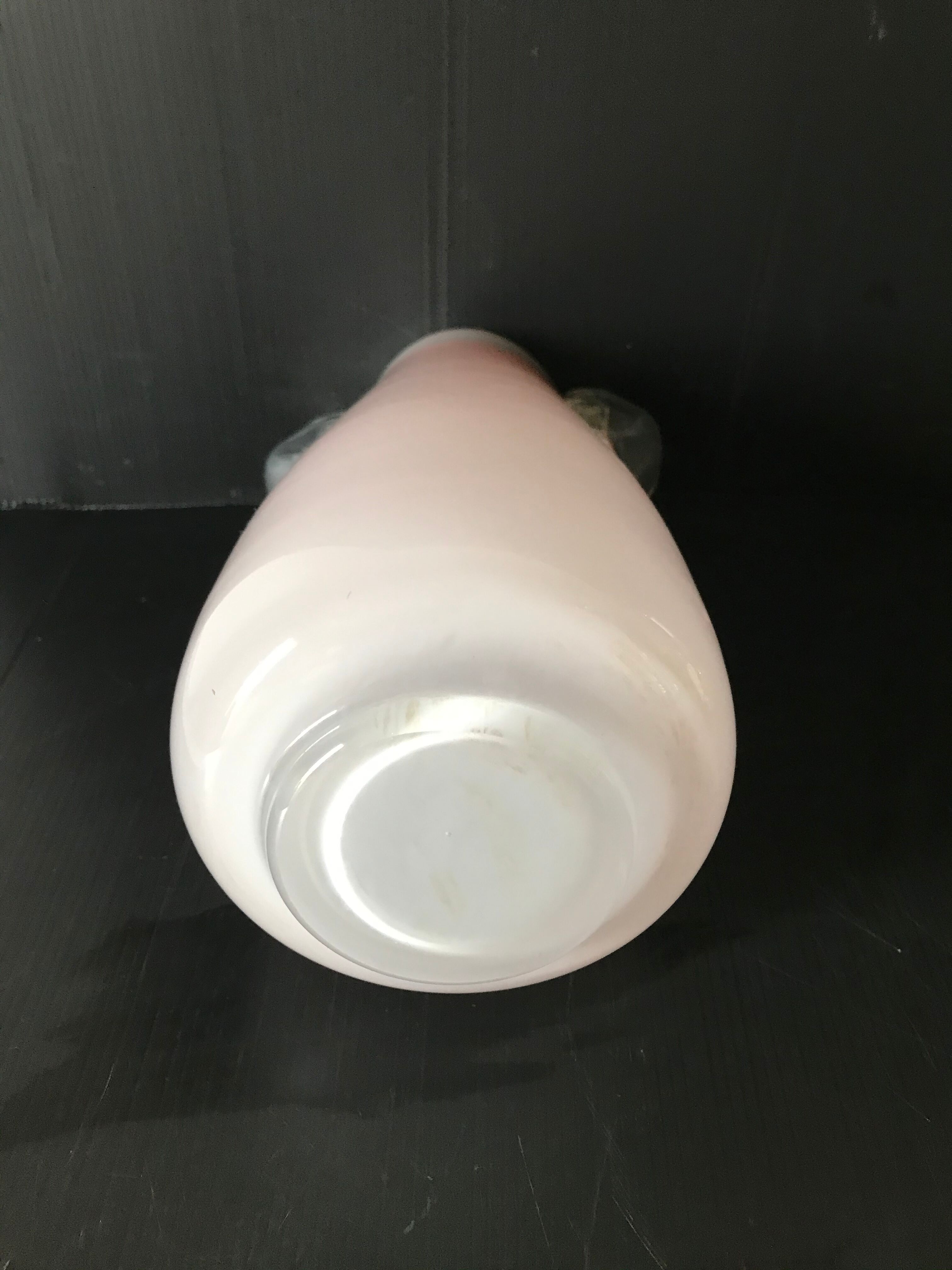 Vase colored glass pink