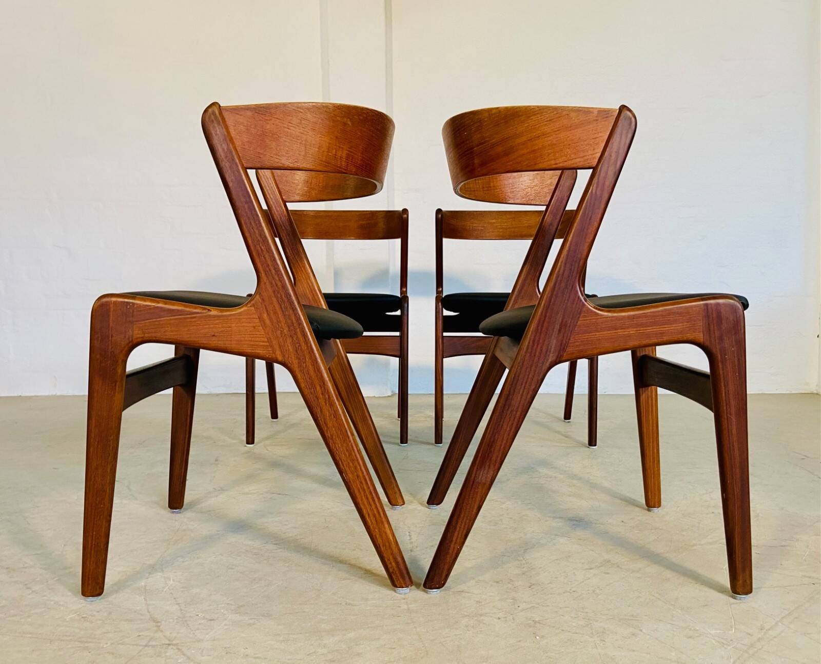 Chaises à manger vintage danoises par Kai Kristiansen pour Schou Andersens MøbelFabrik