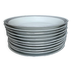 11 assiettes en porcelaine