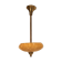 Antique chandelier in mustard yellow Clichy glass and gilded brass