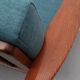 1960s armchair in teak, cushions petrol