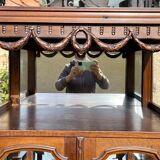 Music cabinet in walnut style Louis XVI