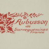 Flat old Sarreguemines Aubusson collection