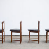 Table set and built-in chairs (x4) Vintage Scandinavian 1960