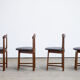 Table set and built-in chairs (x4) Vintage Scandinavian 1960