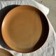 Set of 4 flat dinner plates in stoneware, no brand underneath.