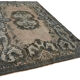 Handwoven overdyed oriental grey carpet 1970s, 210 x 326 cm