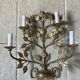 Pair of golden foliage wall lights circa 1960