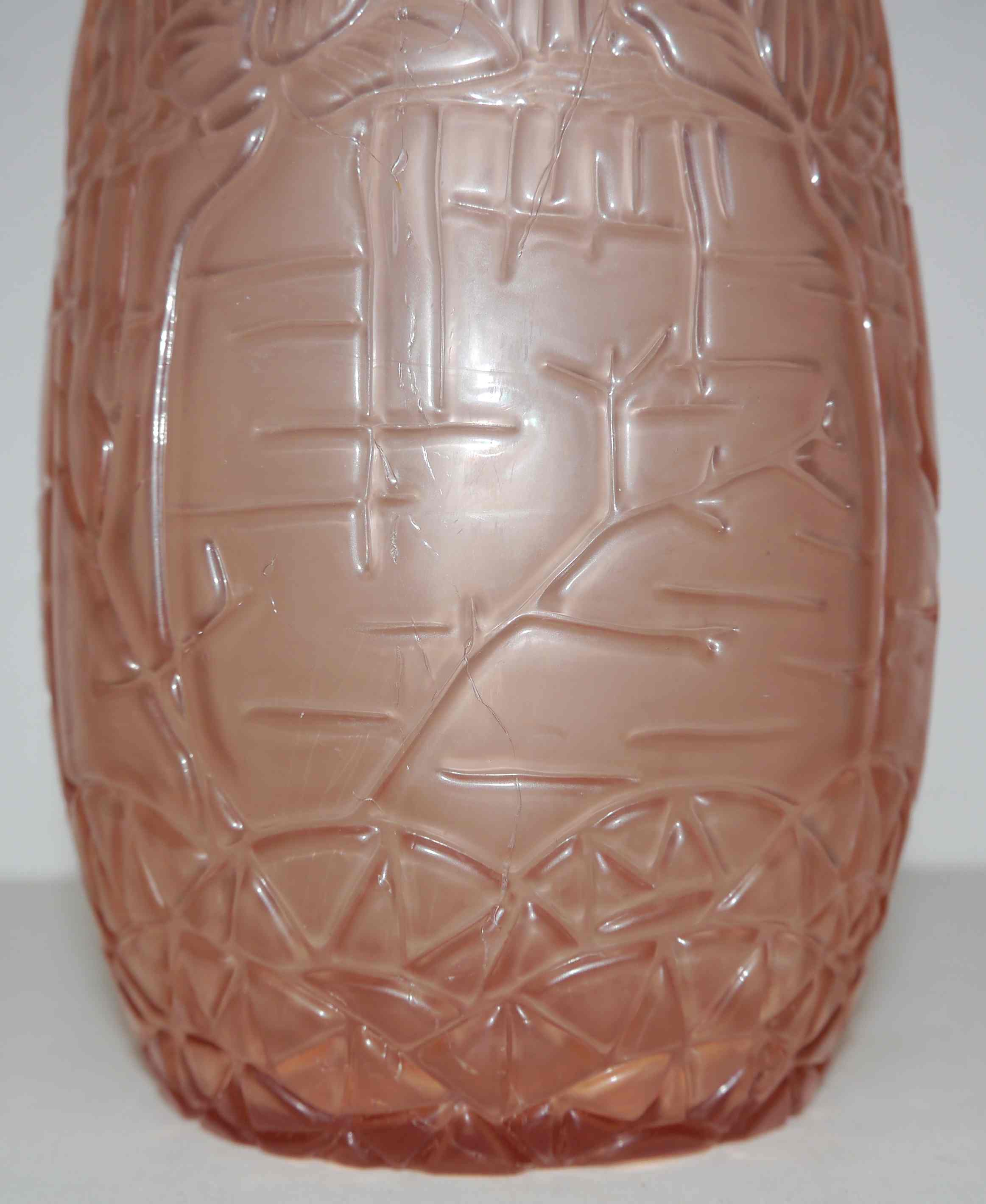 Orange art deco vase 30s