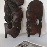 Sculptures profils afrique en ébène