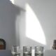 Set of 3 vintage ribbed pressed glass candle holders – 1970s