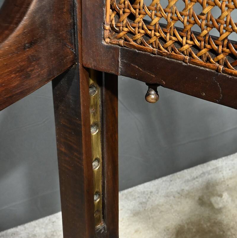 Hairdresser's armchair in solid beech, Louis-Philippe style - Early 20th century