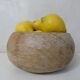 turned wooden fruit bowl