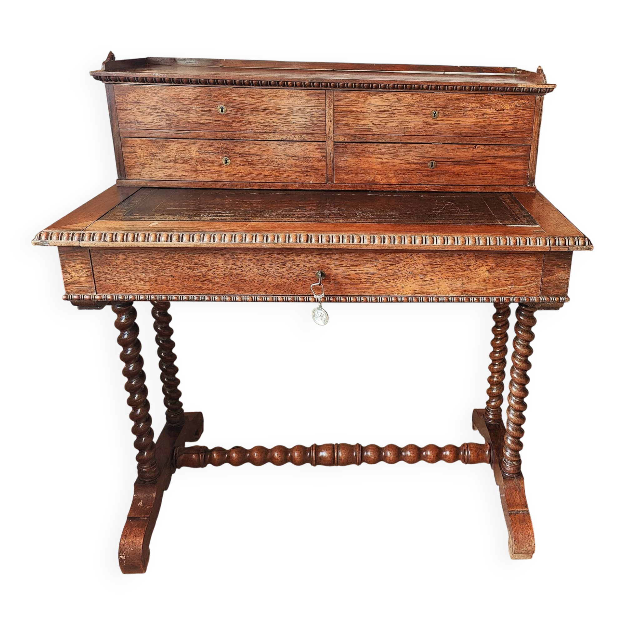 Antique desk in louis philippe style made of wood
